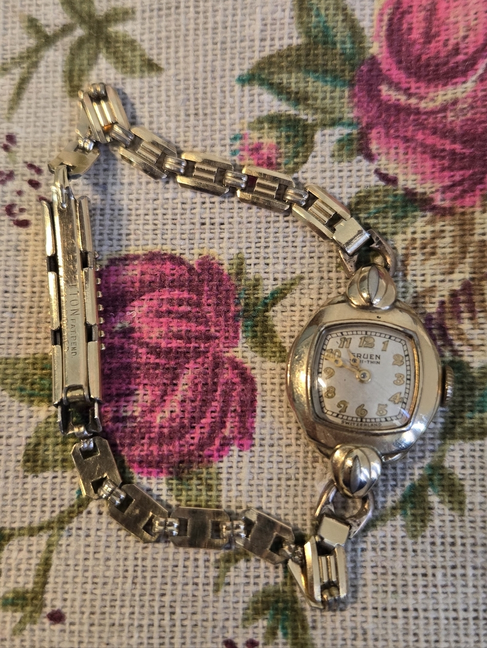 Vintage Gruen Womens Gold Filled Watch - Silver